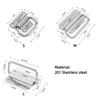 Durable Cabinet Drawer Handle Silver Simple Door Handle Folding Wooden Box Handle High Quality Stainless Steel Handle