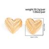 Design Sense Ins Stripe Love Stud Earrings Women's Fashion and Versatile Simple Alloy Peach Heart Line Earrings