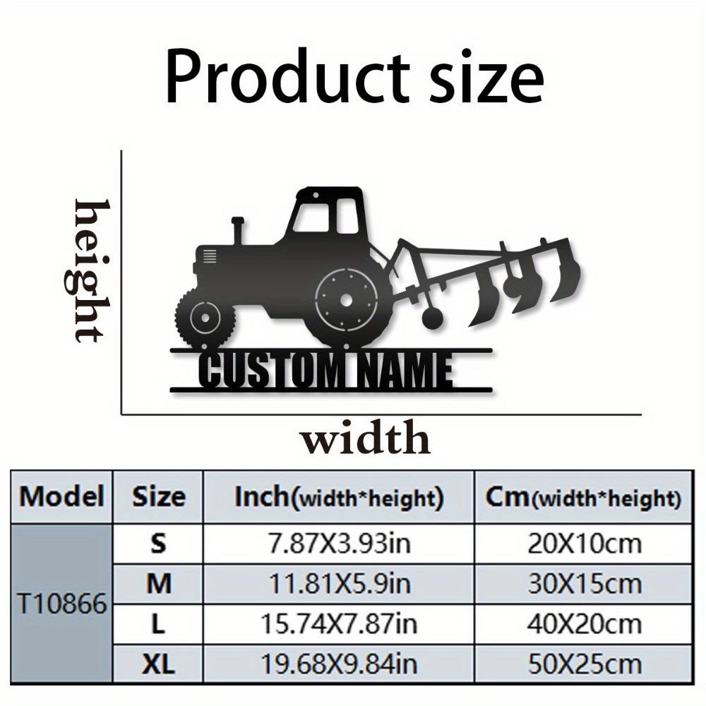 Custom Tractor Metal Wall Art for Farmhouse Decor Personalized Name Sign Gift S