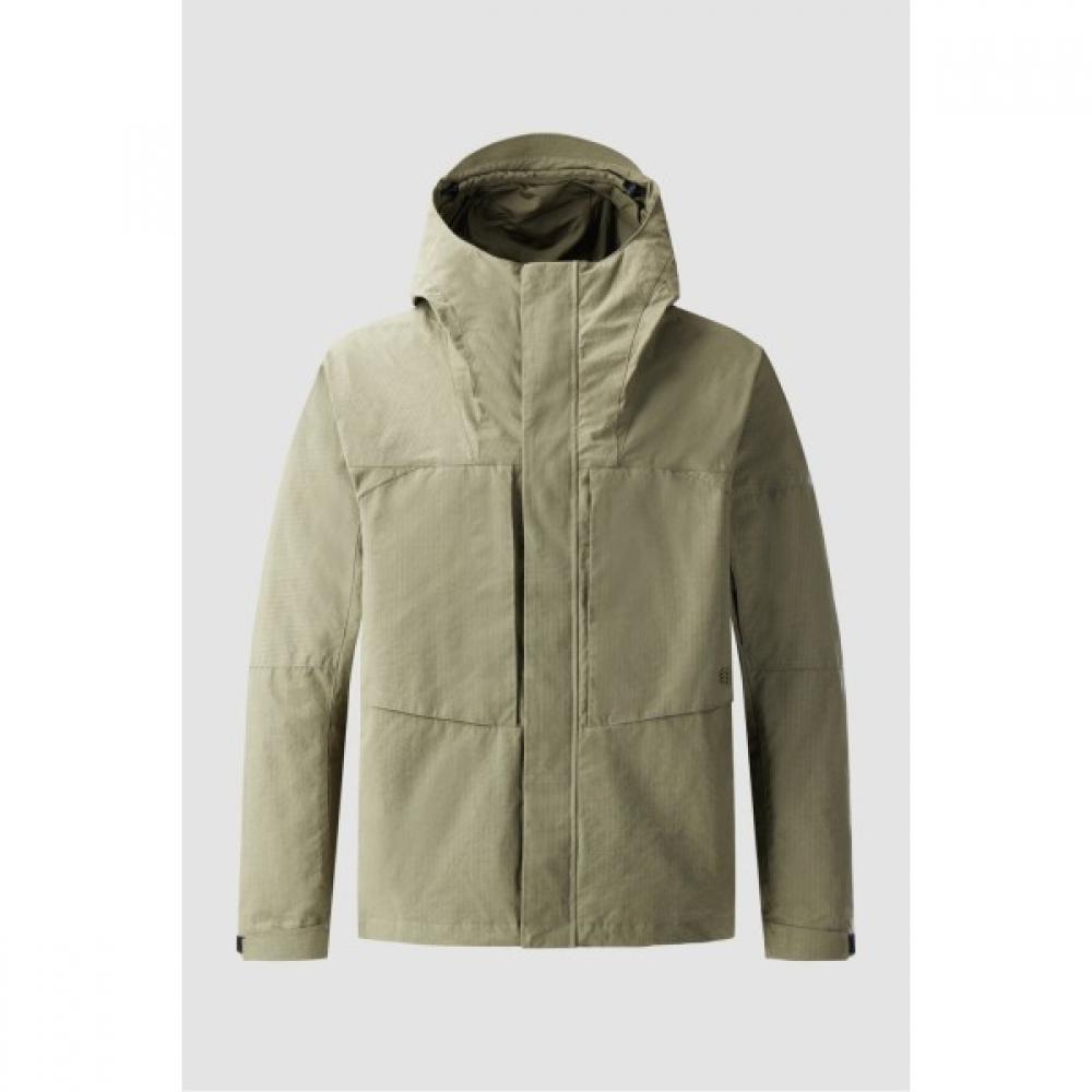 

Kolon SportS Men S looSe Fit Hoodie Jacket Tljja24411gkh grayish khaki/100