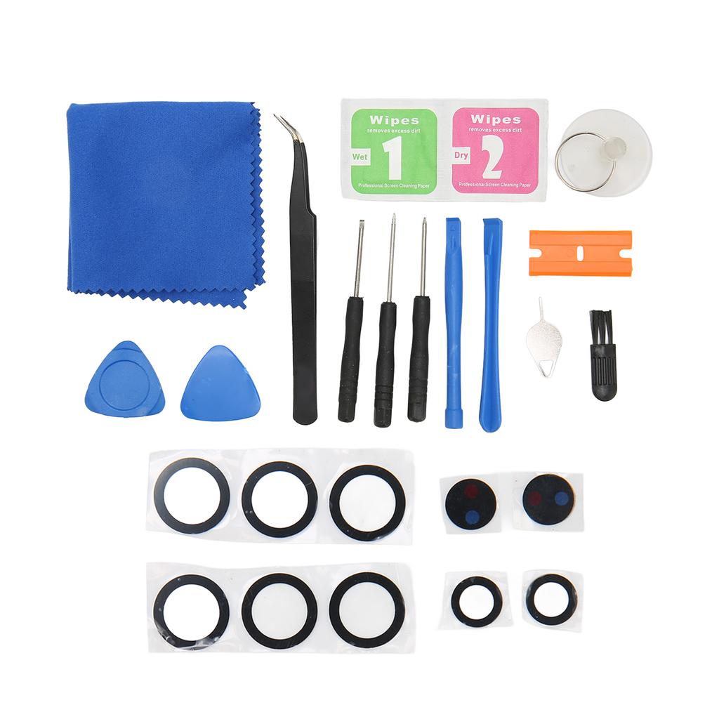 Rear Back Camera Lens Glass Replacement with Preinstalled Adhesive Repair Tools for Samsung Galaxy S22 Ultra 5G