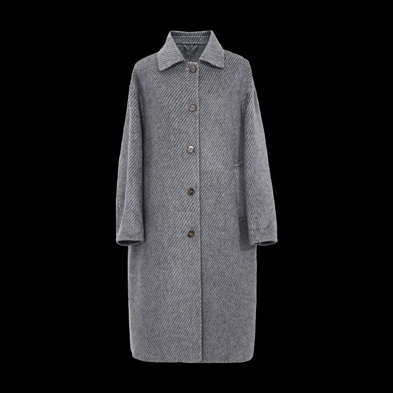 Women's Retro Double-Sided Wool Long Coat