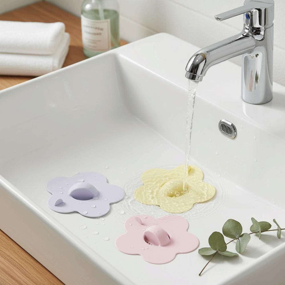 30pcs/bag Flower Shape Flower Shape Sink Plug Bathroom Basin Stopper Household Wash Basins