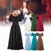 Lady Renaissance Medieval Gown Dress Cosplay Decoration Costume Performance Set