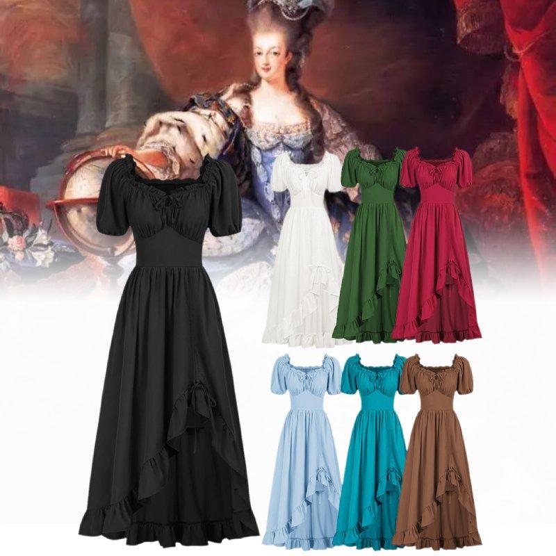 Lady Renaissance Medieval Gown Dress Cosplay Decoration Costume Performance Set