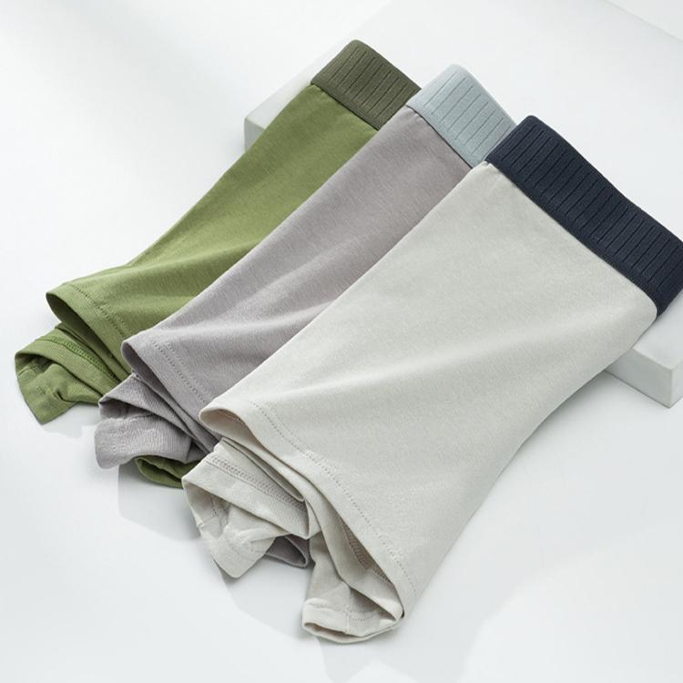 Men's Underwear Men's Plus Size Flat Angle Antibacterial Four Corner Pants Cool and Elastic Boxer Brief