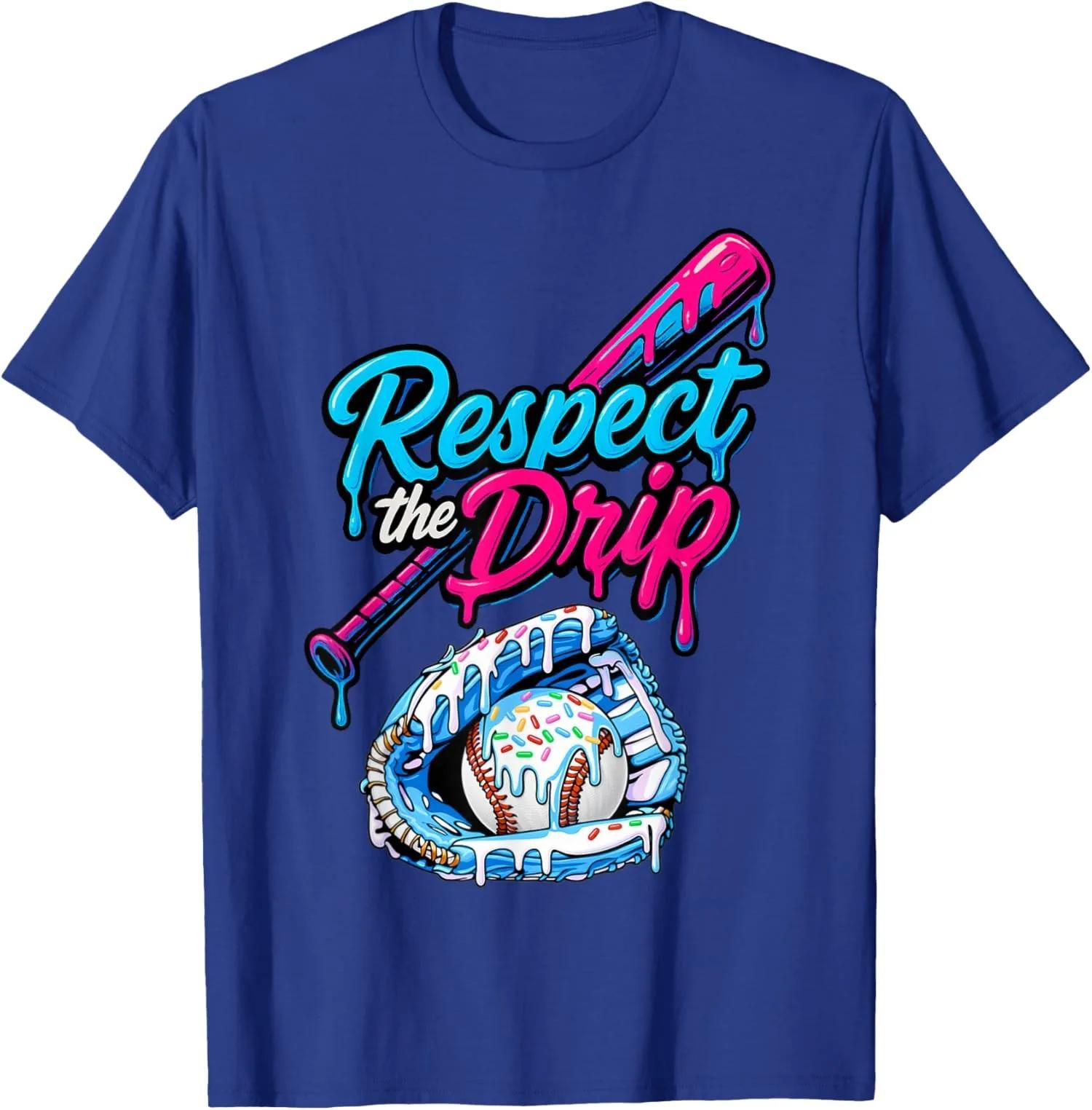 Respect The Drip Baseball Batter Glove Sprinkles Graphic TShirt Unisex Cotton Tee S