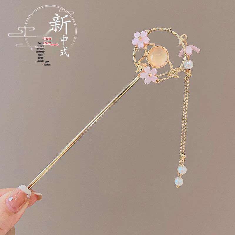 Traditional Sandalwood Hairpin for Chinese Cheongsam & Hanfu Updo