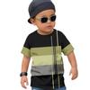 Summer Round Neck 3D Color Blocking Printed Top Fashionable Casual Short Sleeved Children's Boy T-shirts