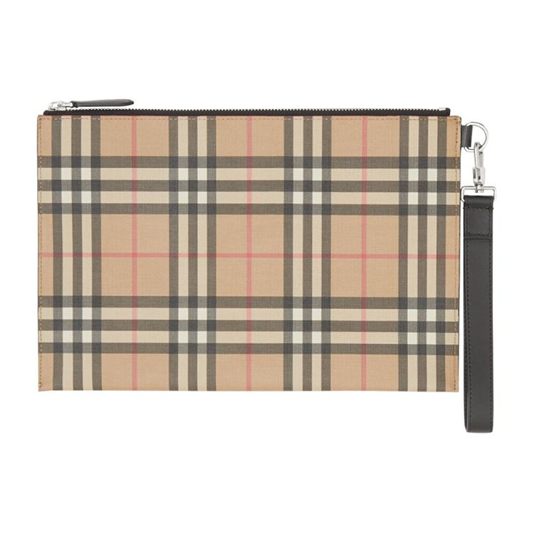 

Burberry Vintage Класична клітинка Екологічний блискавка Полотно та шкіра Клатч Унісекс клатч Бежевий 8016615 Basic Set (Bag+Dust Bag)