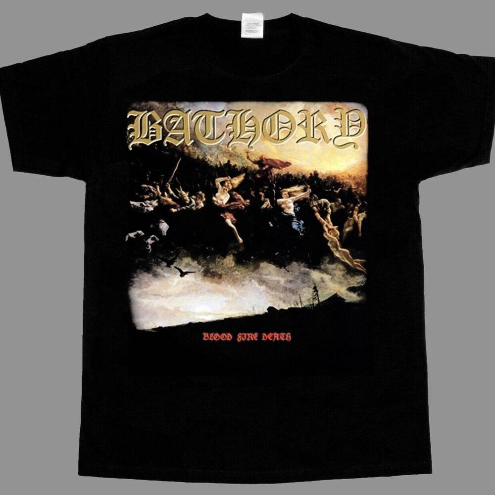 Bathory T Shirt Blood Fire Death Metal T-Shirt Music Tee Unisex T-Shirt XXXXL