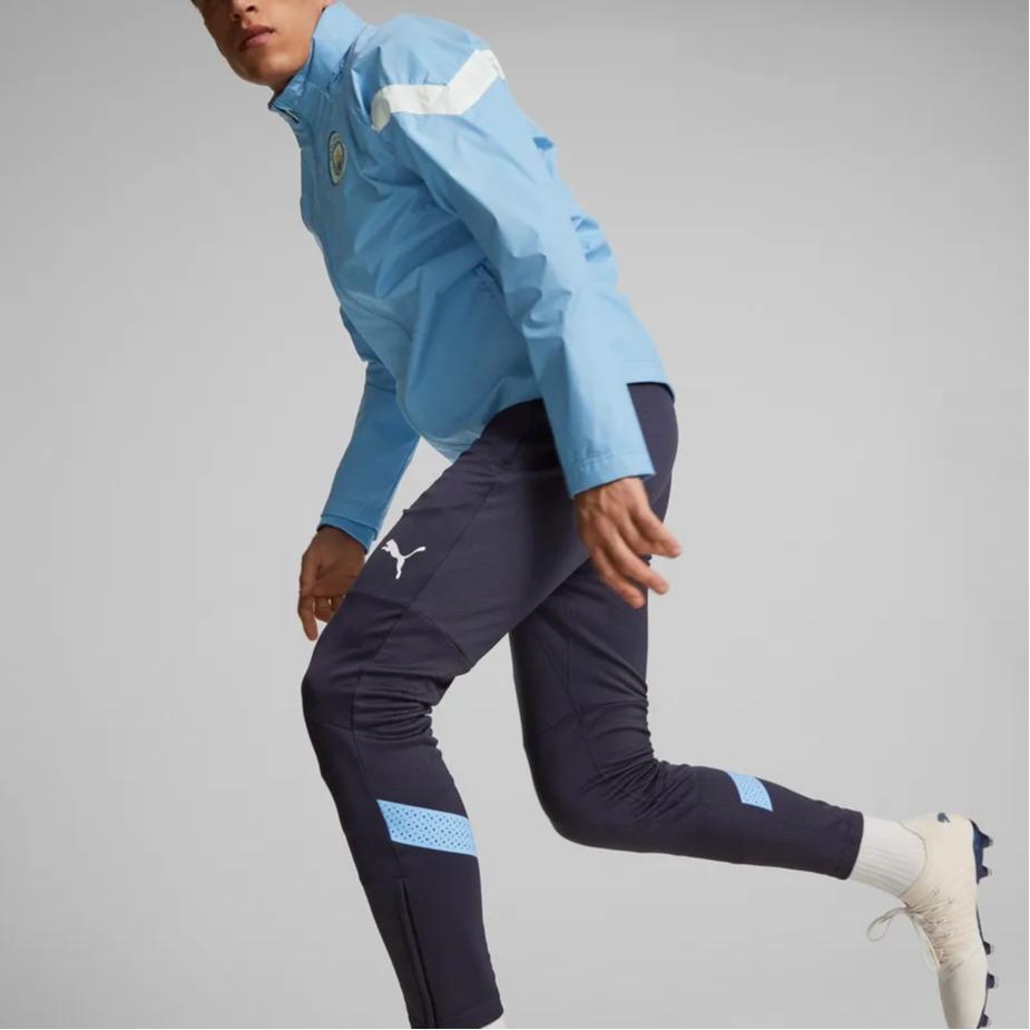 Puma Pánská bunda Manchester City Color Block se stojáčkem, ležérní s dlouhým rukávem, bunda světle modrá 771313-12