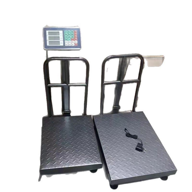 English Bench Electronic Price-Computing Scale with Railing, 150kg/300kg/500kg Capacity, Precision Platform.