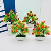 Fruit Faux Oranges Tree Potted Plant For Office Desk And Background Photography