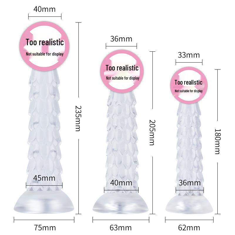 Drachenschuppen Analplug Set: Perlen-Plug, Entwicklungs-Dildo und Mehrzweck-Masturbator für anales und vaginales Spiel.