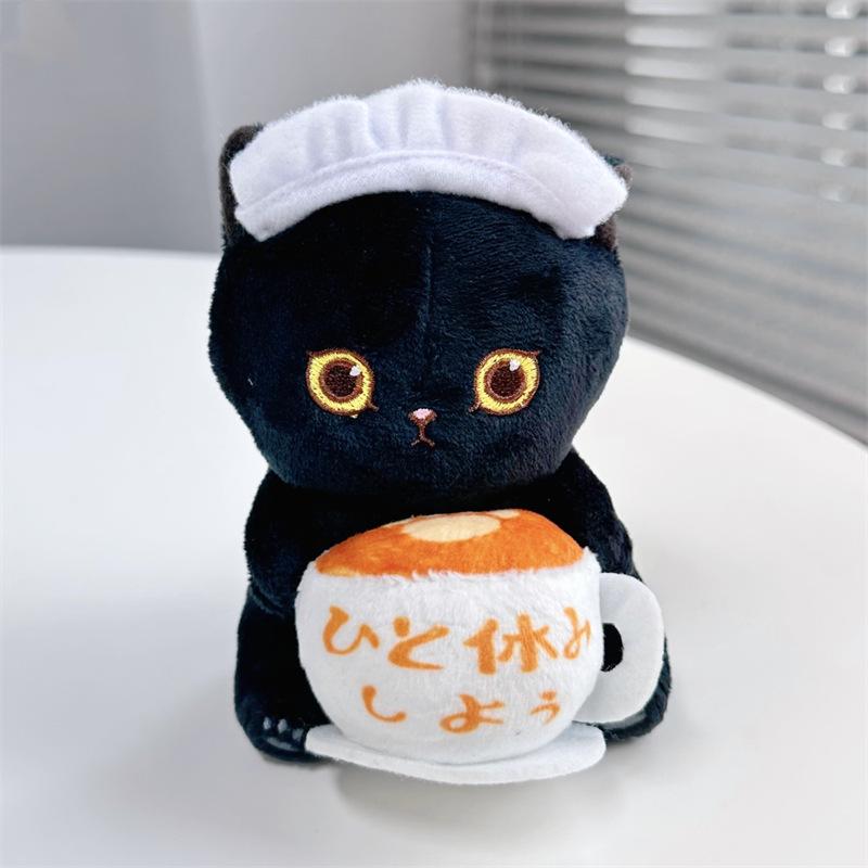 Plush Cat Shark Pendant Toy Soft Doll Fried Shrimp Cat Bag Decor Kid Xmas Gift