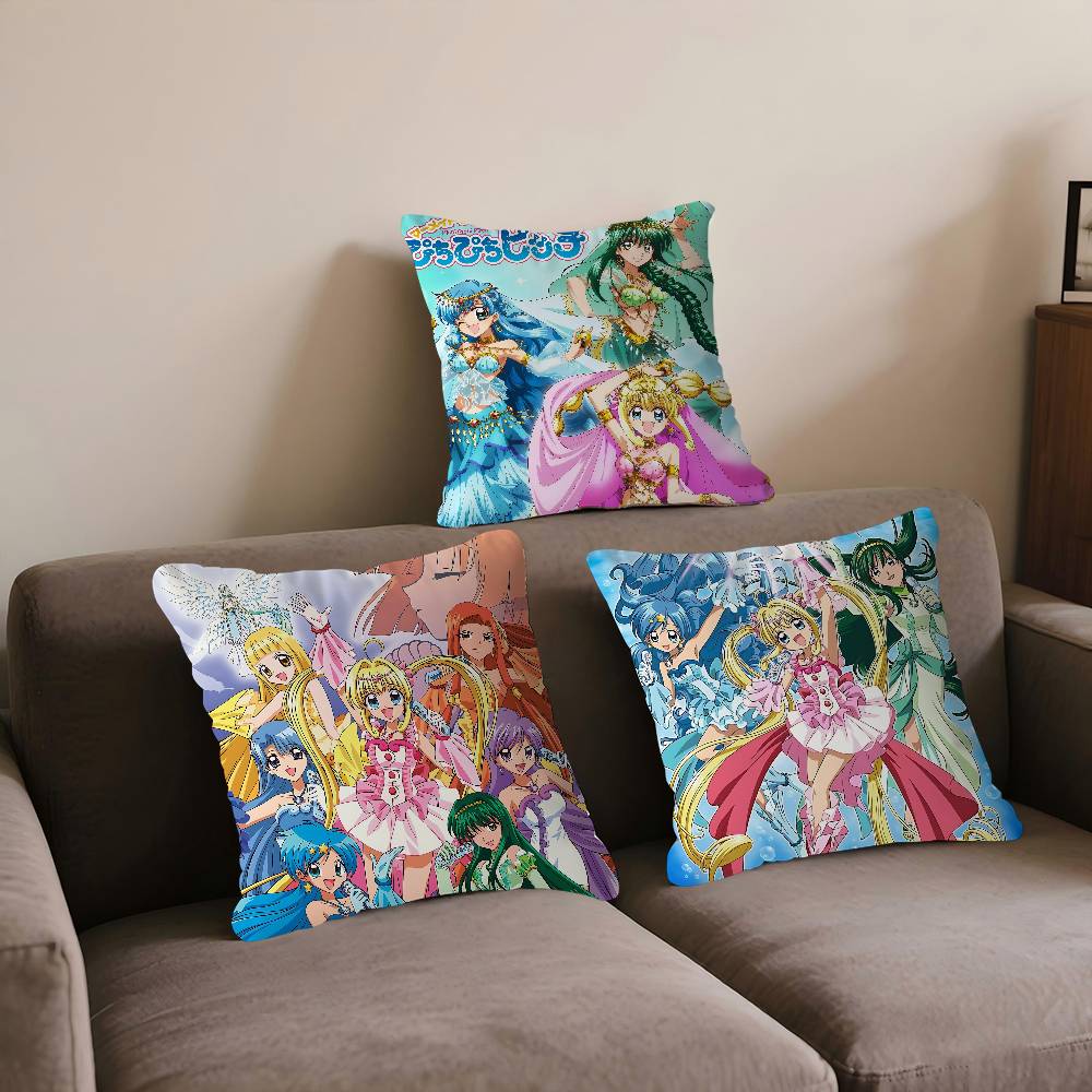 Anime M-Mermaid Melody Pichi Pichi Pitch Pillowcase Toon Gift Cushion Cover Bedroom Home Sofa Chair Seat Decor Pillow Case