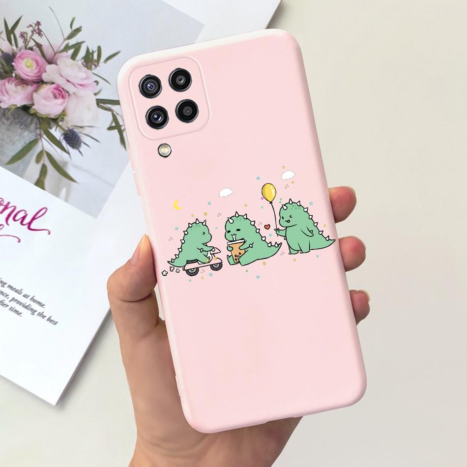 Custodia per Telefono Samsung Galaxy M22 Samsung M22 F22 SM-M225F E225F Gatto Carino Cartone Animato Colore Caramella Silicone Morbido Copertura Posteriore