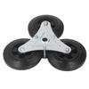 Stair Climbing Wheel Replacement Heavy Duty 6in Rubber Tri Wheel Climber for Shopping Utility Cart Trolley