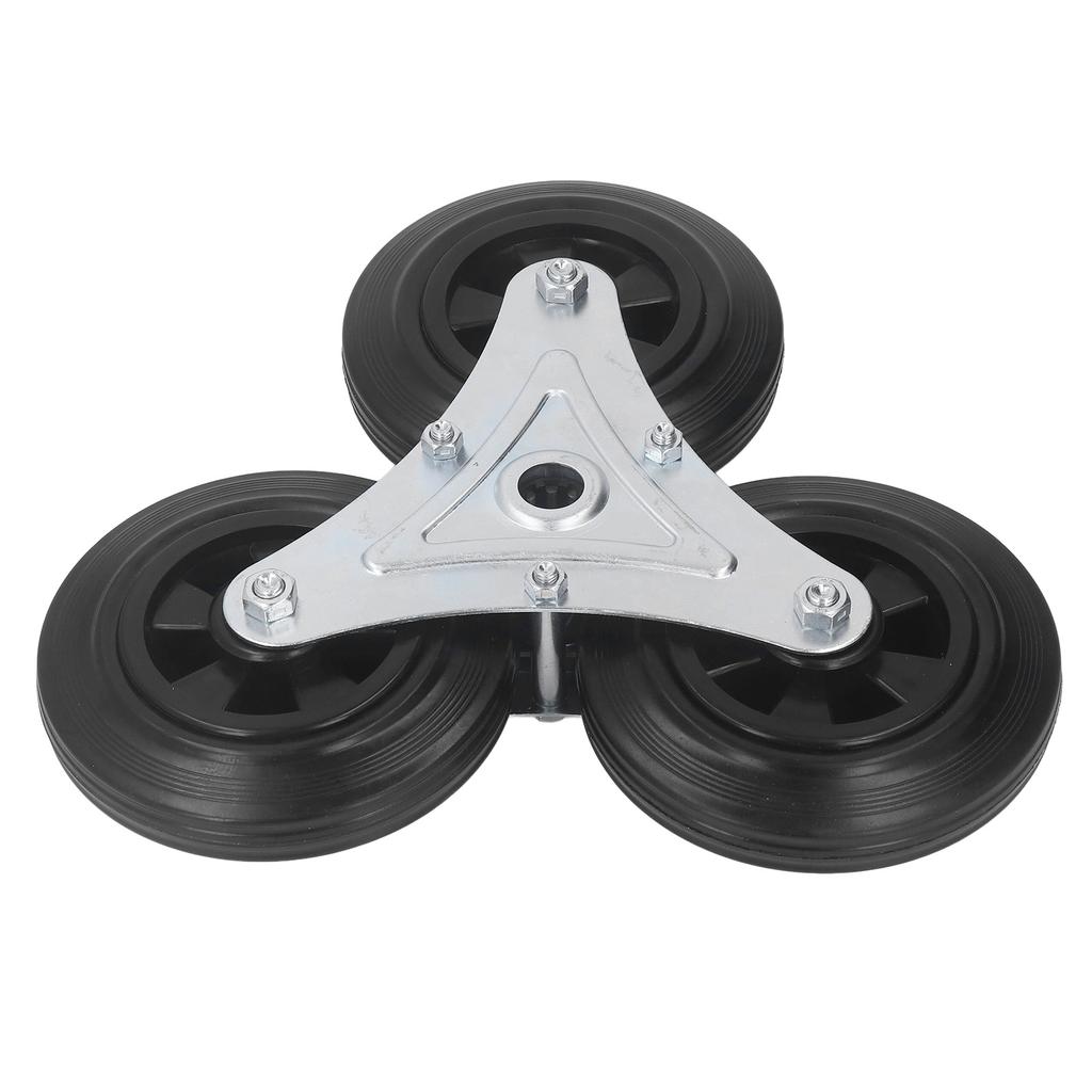 Stair Climbing Wheel Replacement Heavy Duty 6in Rubber Tri Wheel Climber for Shopping Utility Cart Trolley