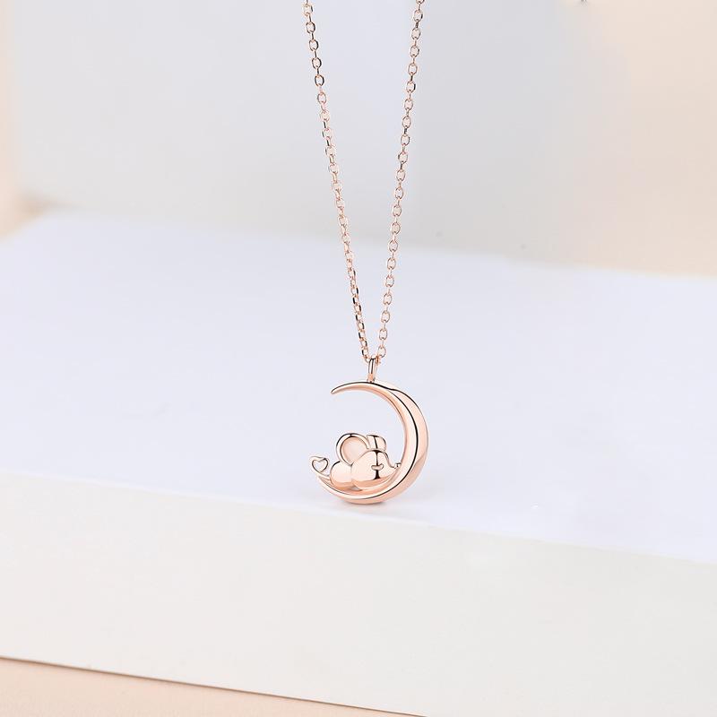 

Танциз S925 стерлингового серебра Роскошное индивидуальное ожерелье с подвеской женское классическое ожерелье прилива розового золота