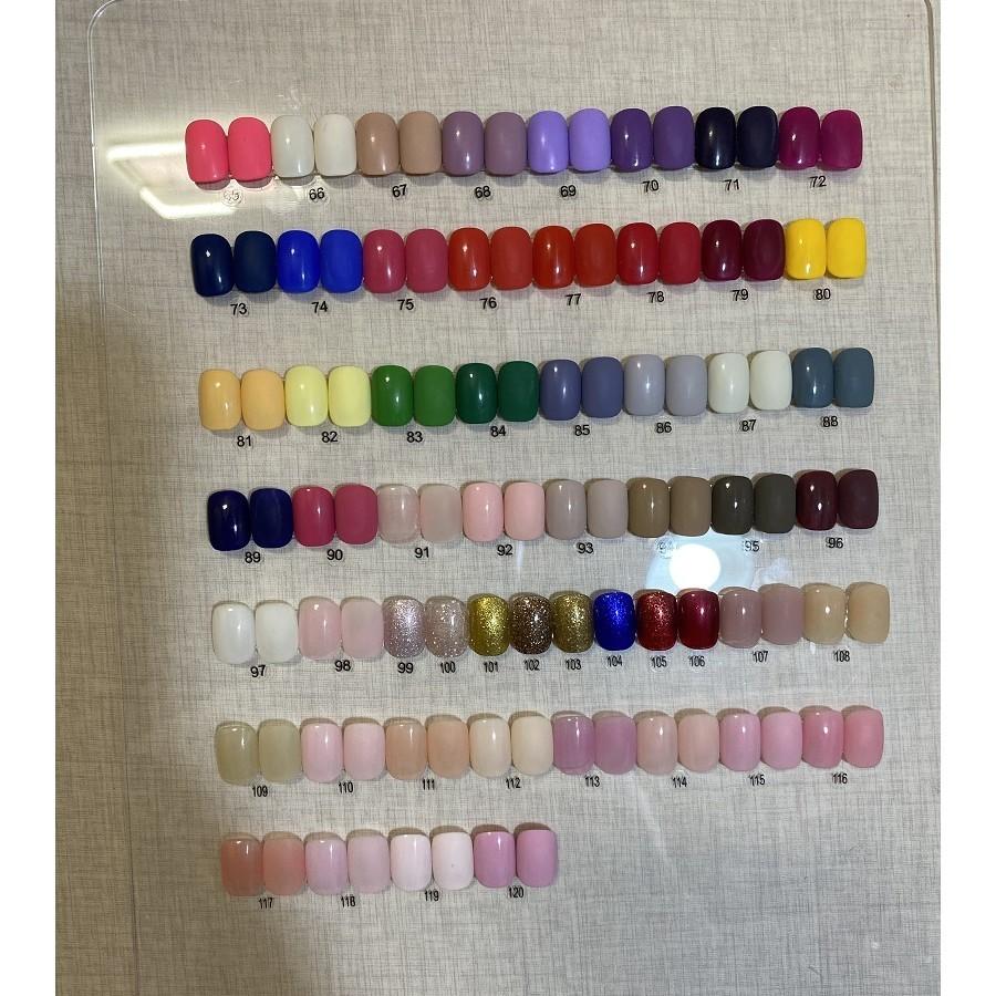 HANDMADE Short Syle Minimalist Pure Color Artificial Nail Solid Color (97#-120#) Short Press On Nails Fake Nail Set with Glue Reusable Nails