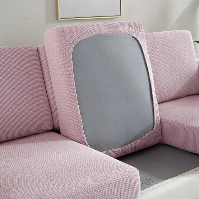 Polar Fleece Sofa Cover Jacquard Stretch Sofa Cushion Seat Cover Spandex L-shaped Corner Seaction Cover Living Room Anti-dust