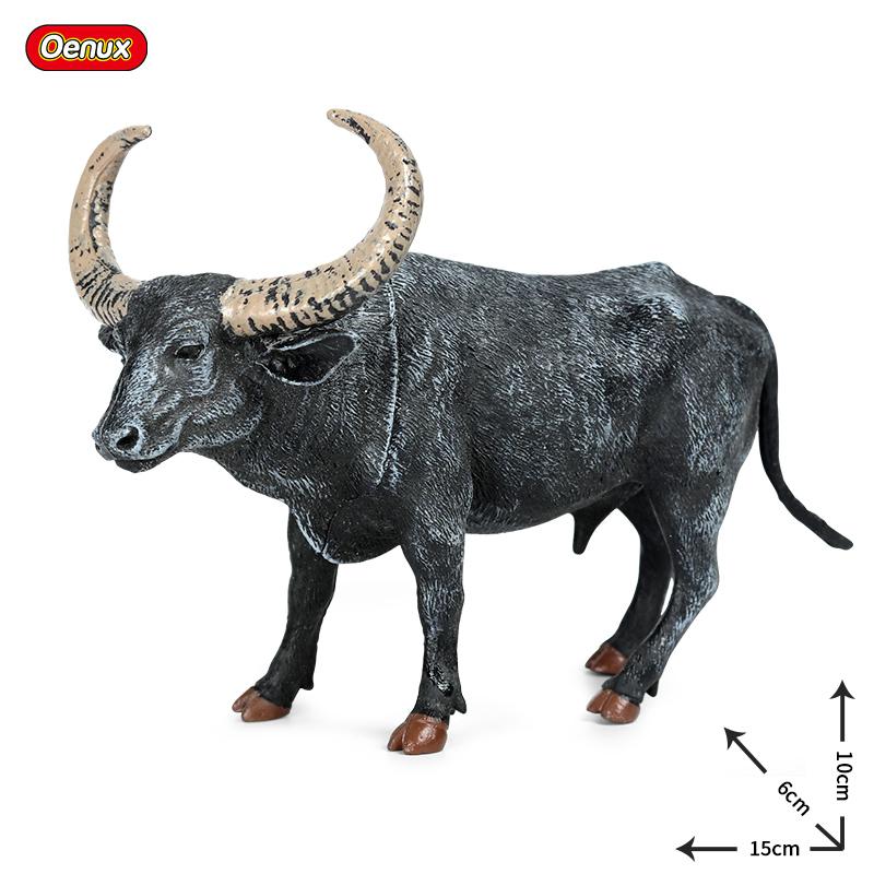 Oenux Zoo World Farm Animal Horse Cow Pig Sheep Goat Donkey Model Action Figures Lion Tiger PVC Educational Cute Kids Toy Gift