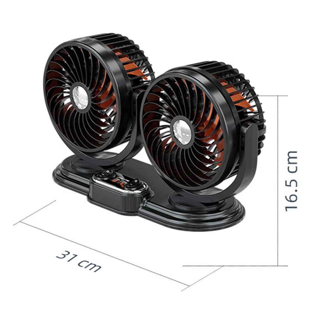 Raksonic Car High Adjustable Airflow and Includes Two USB Charging Compatible with 12V Cigarette Lighter Easy Improves Air Energy Reduces and Prevents