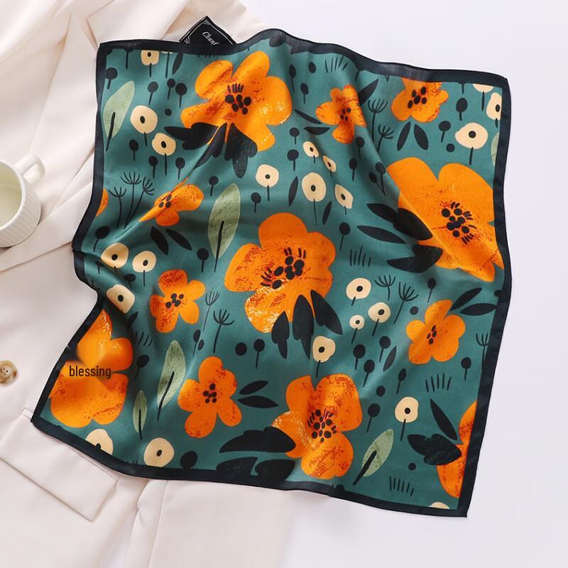 VICTORIA&VERA Oil Painting Print Mulberry Silk Scarf