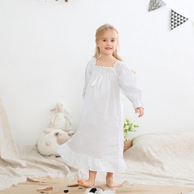 Girls Princess Sleep Dress Soft Cotton Mother Daughter Nighgown Ensuring Comfort Wear for Home or Pajama Parties