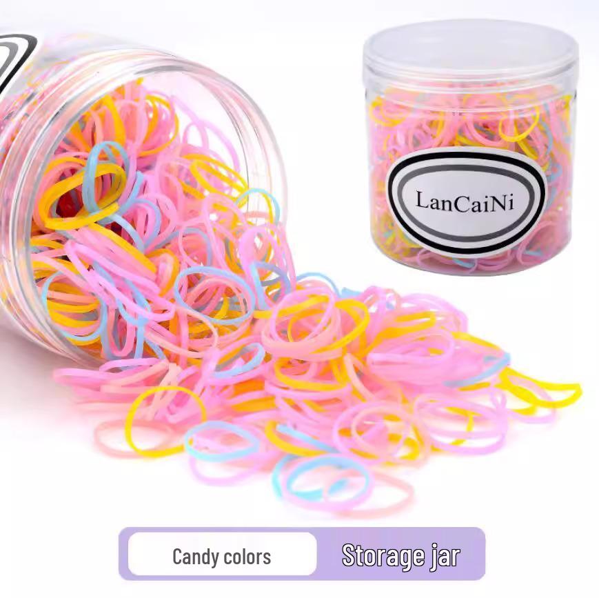 High Elasticity Black Hair Ties for Women & Children - Durable, Non-Damaging, Disposable Rubber Bands