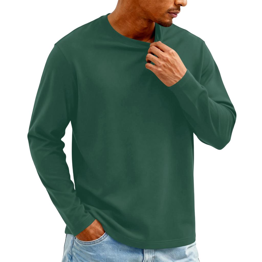 Men's Knit -Neck Long Sleeve T-Shirt | Fashion Casual Pullover For Daily & Weekend Wear
