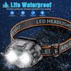 20W LED Headlamp with Wave Sensor Waterproof, Hands-Free Lighting for Work Outdoor Fishing Camping Hiking & Emergency Use