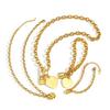Vnox Luxury Love Lock Necklace Bracelet Set Stainless Steel Thick Chain Punk Rock Female Jewelry Gifts