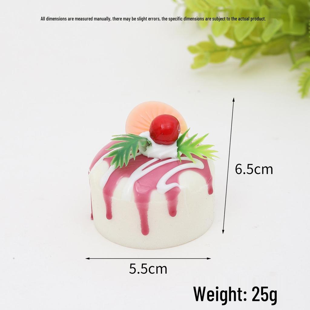Creative Fruit Cake Model Refrigerator Magnet and European Mousse Cake Display Ornament