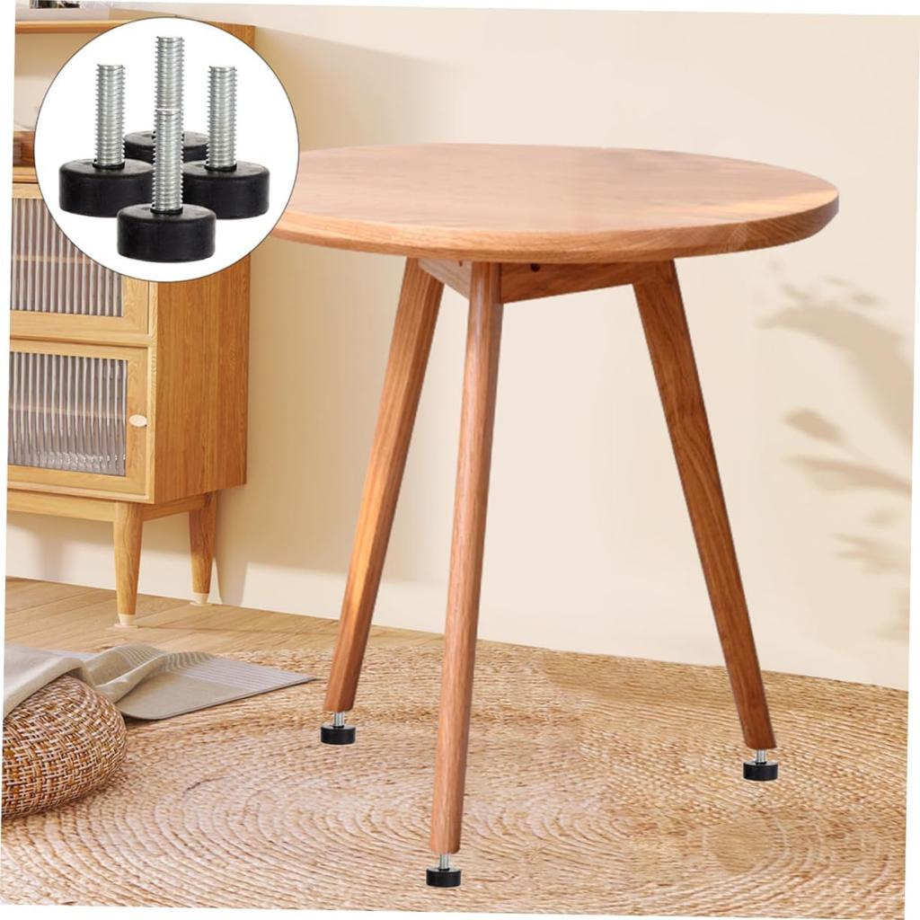 Adjustable Furniture Feet 5 Pack Rubber Levelers for Chairs Tables Screw in Chair Levelers for Home Office