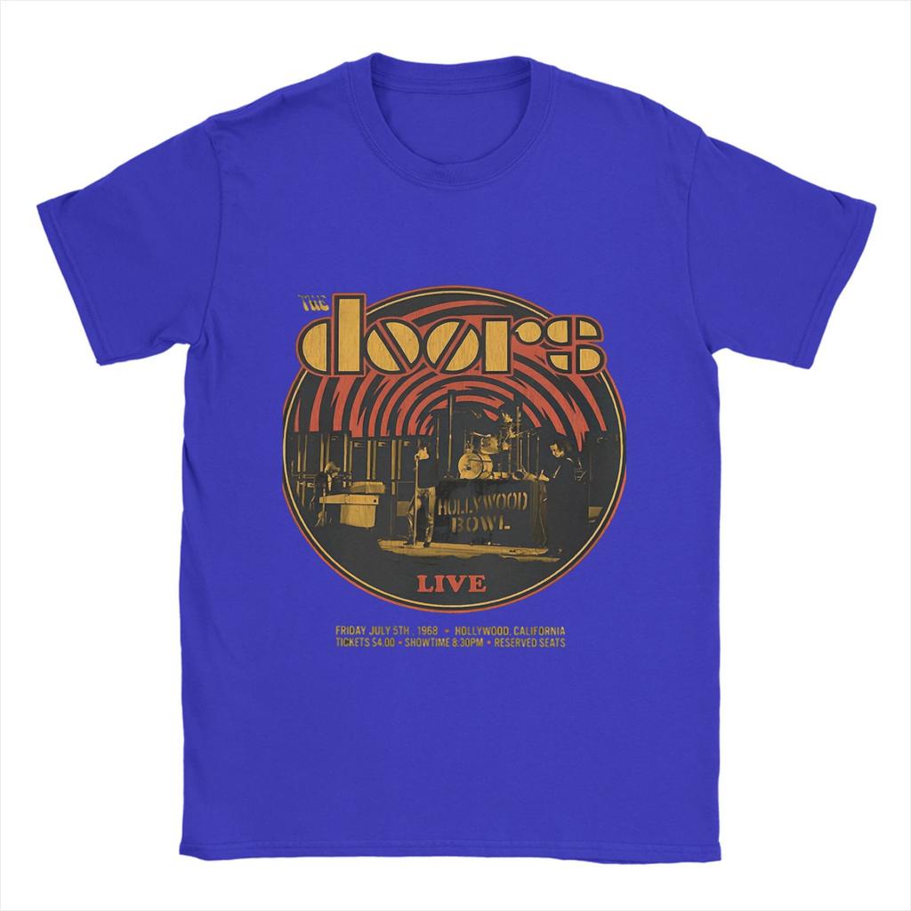 Summer Vintage The Doors T-Shirt Music Leisure T-Shirts Men Cotton Comfortable Oversize Top Tees Short Sleeve Vintage Tshirt