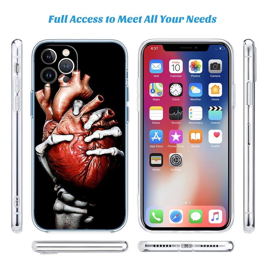 Calm Heart Art Transparent Phone Case for Motorola Moto G40 G04 G05 One Ace Action  Fusion + Plus Hyper Macro Vision Zoom