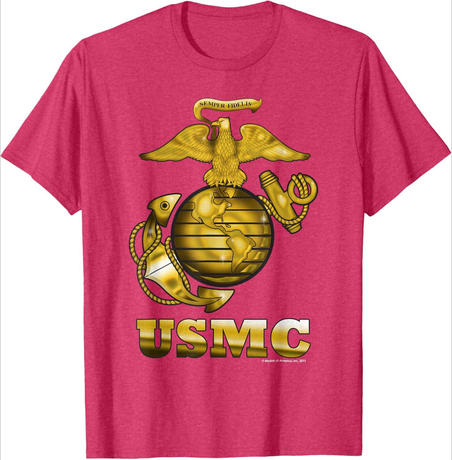 

USMC pattern design 100 cotton summer casual Oneck short sleeve printed mens Tshirt S