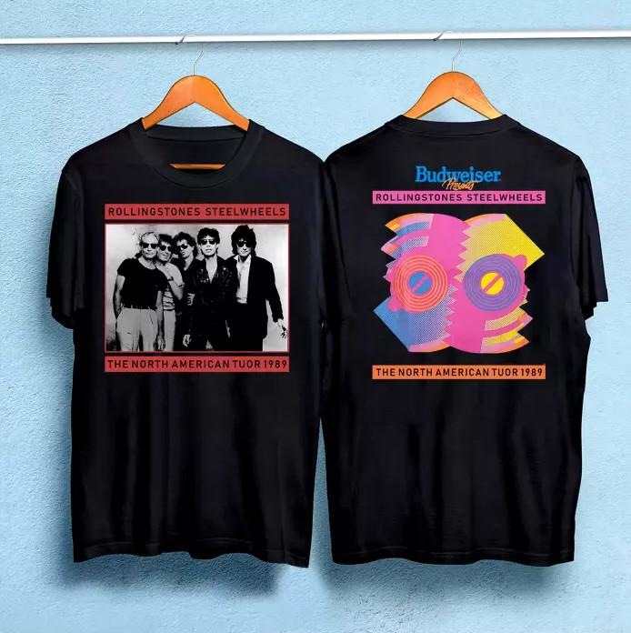 1989 Rolling Stones Steel Wheels Tour Shirt Unisex T-Shirt S