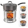 Outdoor Portable Multi-functional Folding Wood Stove & BBQ Grill