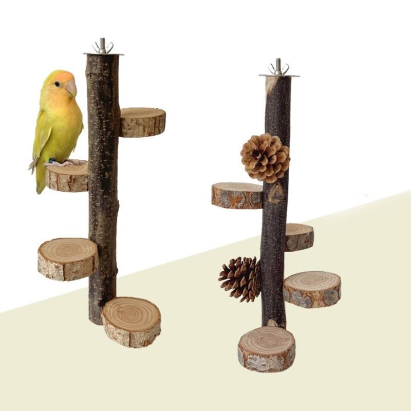 Parrots Grinding Scratchers Perch Pinecone Bird Stand Cage Toy Ladder Rack Toy Grinding Perch Supplies