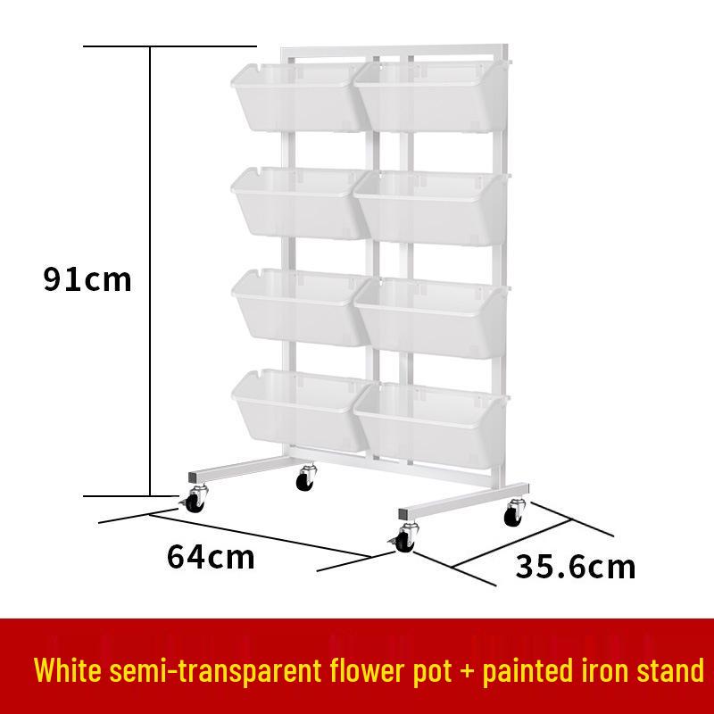 Mobile Multi-layer Plant Stand with Wheels for Balcony - Ideal for Flowers, Vegetables, and Strawberries