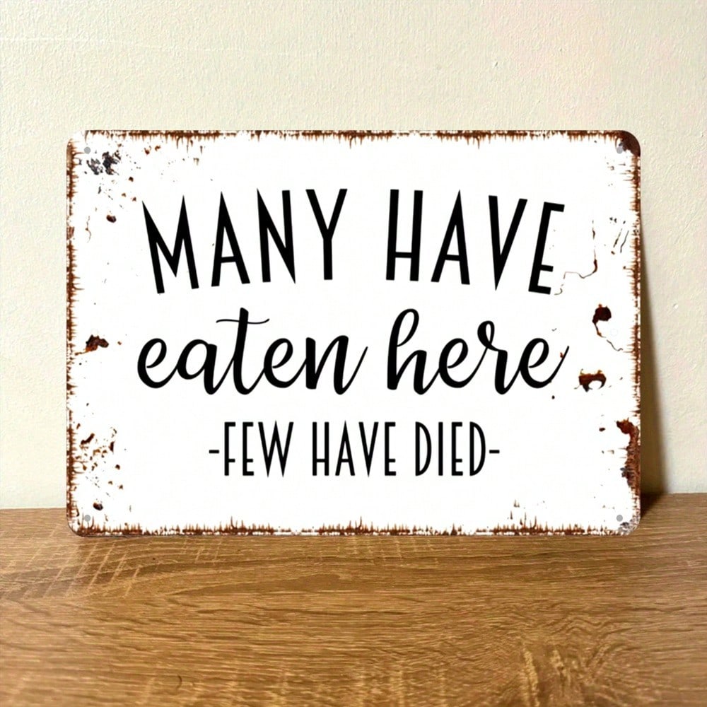 Funny Metal Wall Sign Rustic Tin Kitchen Decor For Home Bar Pub 20x30