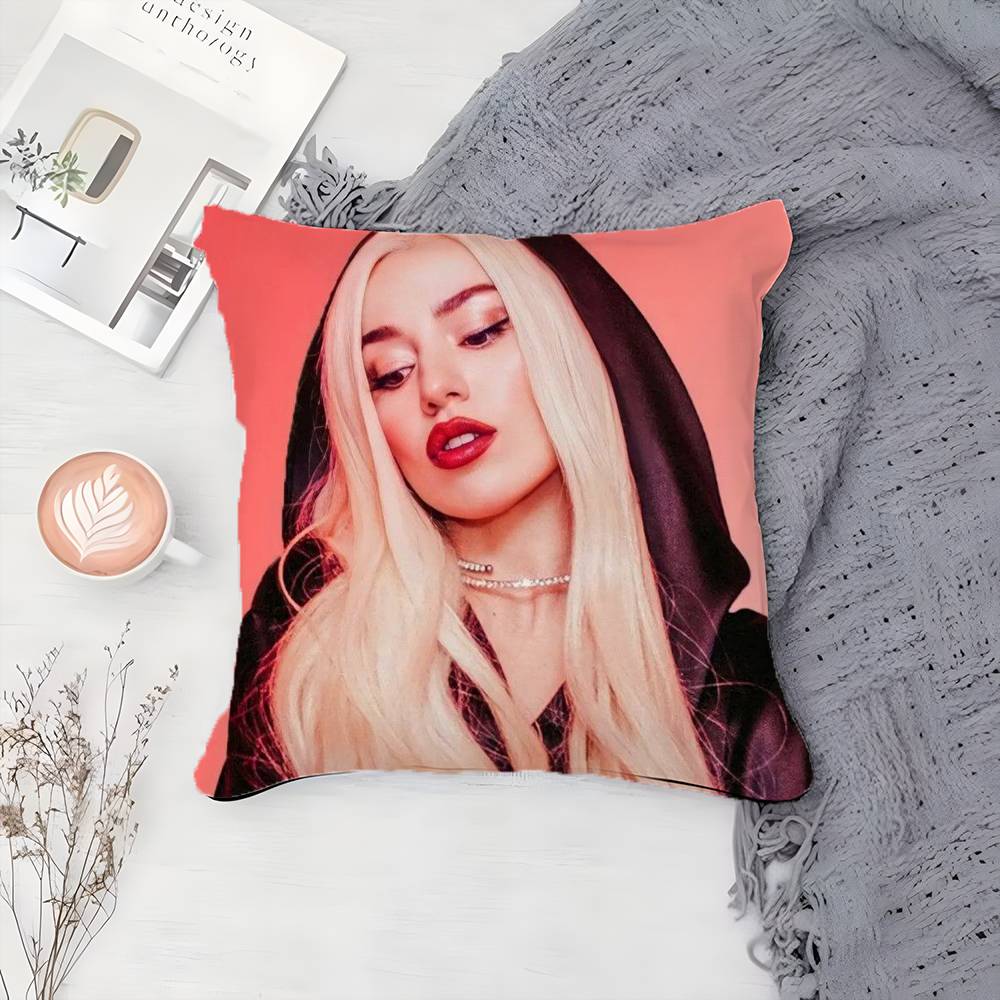 POP Singer A-Ava Max-MT Younger Style Pillow Case Printing Pillowcase Living Room Sofa Cushion Cover Bedroom Room Decor