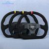 JDM Flat D Shape Suede Leather Steering Wheel Car Racing Simulator Gaming Sport Steering Wheel