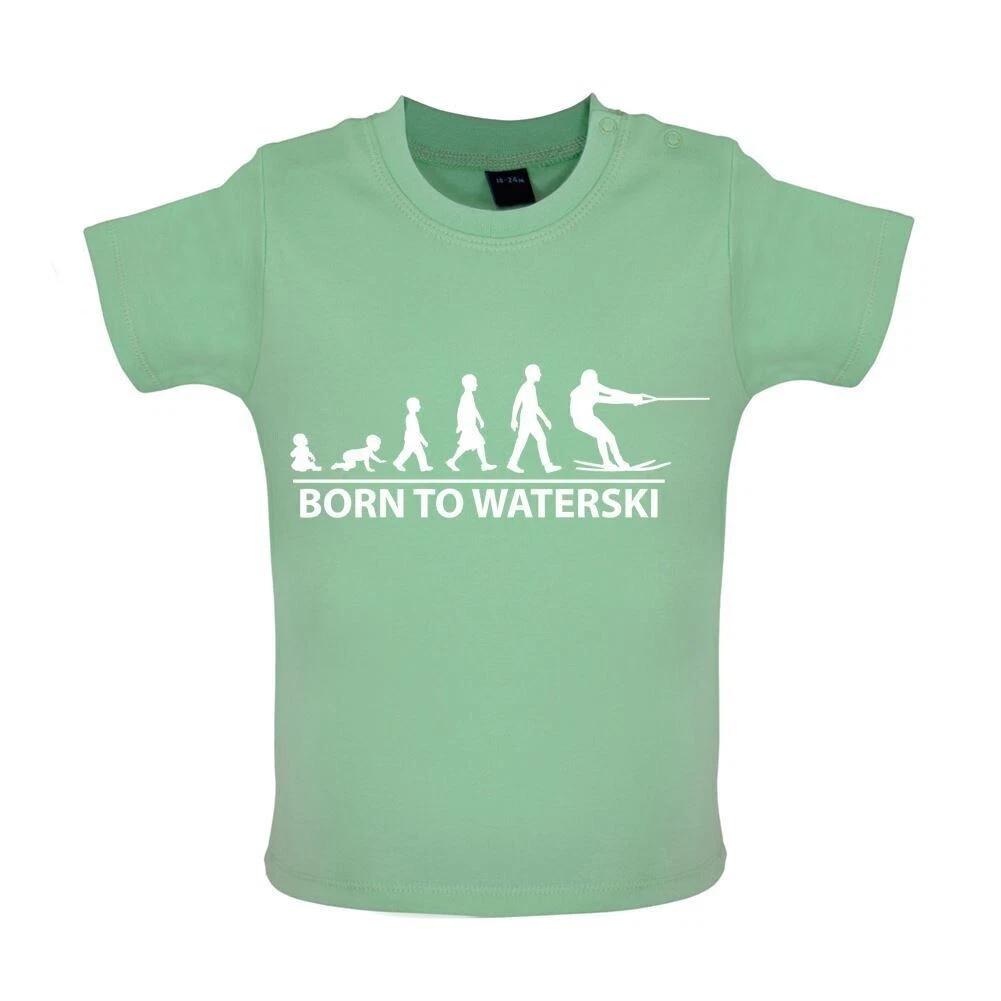 

Born To Water Ski - Kids Baby Kids Boys Girls Unisex T-Shirt / Bodysuit - Water Ski Jet 160