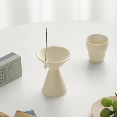 Kremowy Kadzidełko Minimalistyczny Design Wystrój Domu Hotelu Stojak do Aromaterapii do Sypialni Salonu Zen Prezent