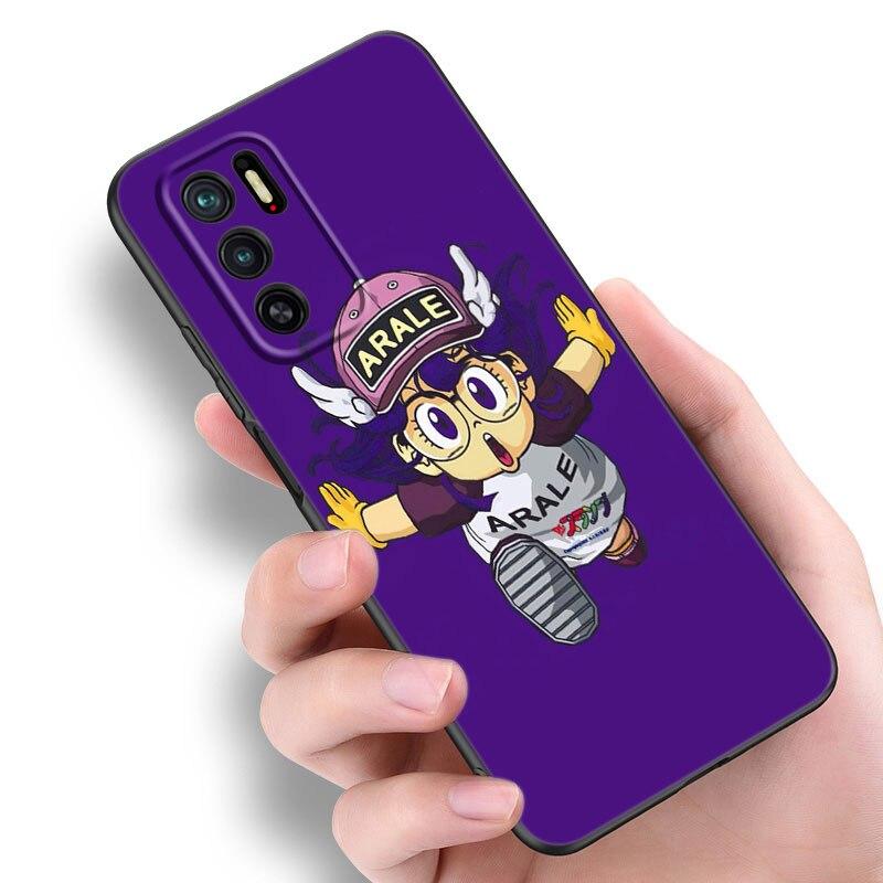 Dr Slump Arale Anime Phone Case For Xiaomi Redmi Note 7 8 8T 9 9S 10 10S 10T 11 11S 4G 11E 11T Pro 5G Soft TPU Black Cover